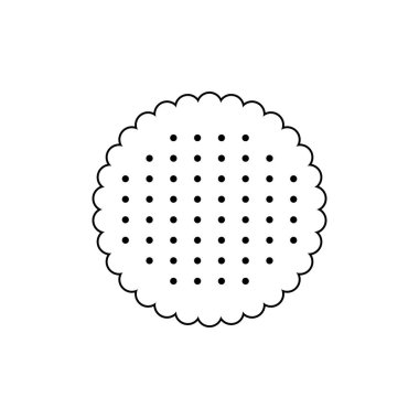 Beyaz arka planda yalıtılmış bisküvi vektör simgesi