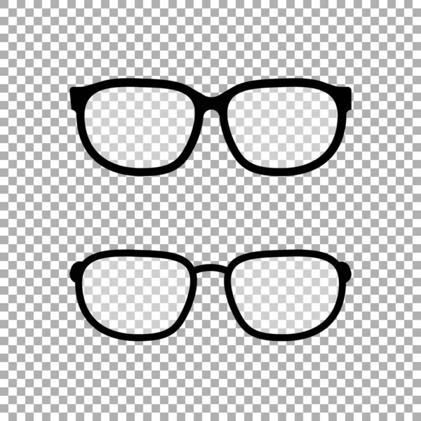 Glasses icon vector isolated on transparent background — Stock Vector