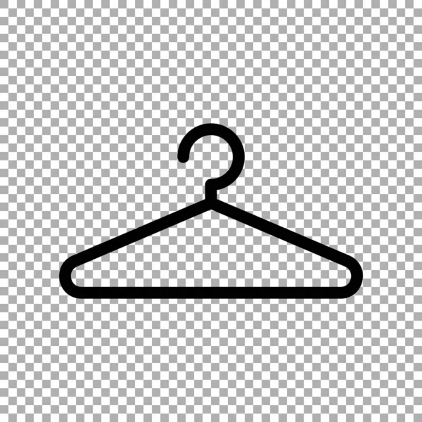 Percha de ropa. Colgador icono vector aislado — Vector de stock