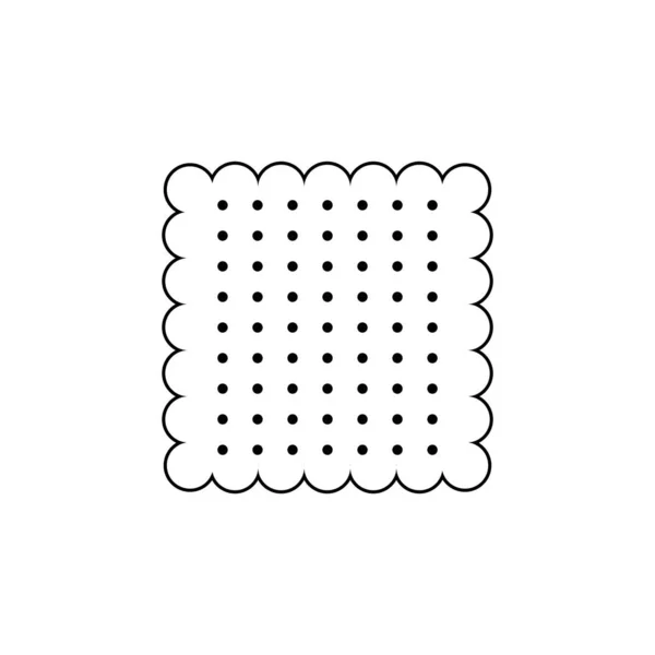 Keks-Symbol-Vektor isoliert auf weißem Hintergrund — Stockvektor