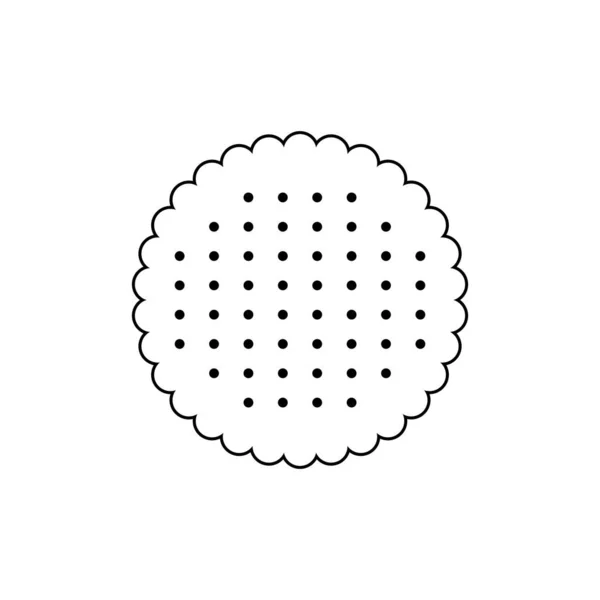 Biscuit icono vectorial aislado sobre fondo blanco — Archivo Imágenes Vectoriales