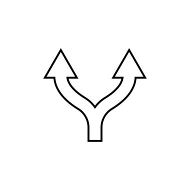 Beyaz arkaplanda iki yönlü ok simgesi izole edildi. Vektör illüstrasyonu