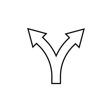 Beyaz arkaplanda iki yönlü ok simgesi izole edildi. Vektör illüstrasyonu