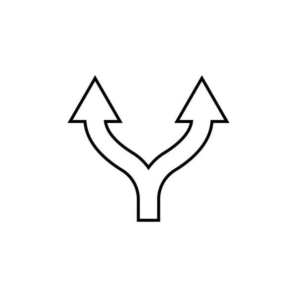 Двостороння Піктограма Стрілки Напрямку Ізольована Білому Тлі Векторні Ілюстрації — стоковий вектор