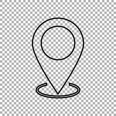 Konum simgesi, GPS işaretleyici sembolü, harita pin simgesi
