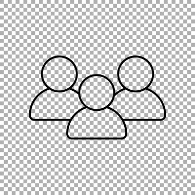 Konuşan insanların vektör simgesi şeffaf arkaplanda izole