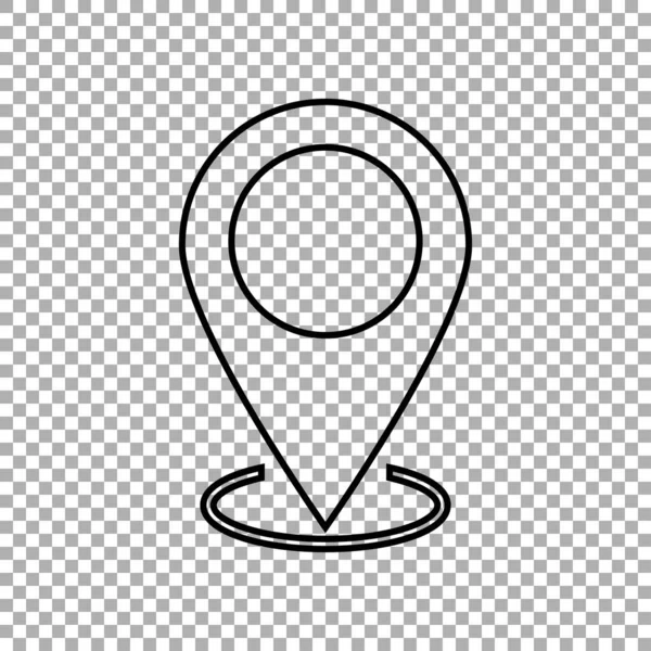 Standort Symbol Gps Markierungssymbol Karte Pin Symbol — Stockvektor