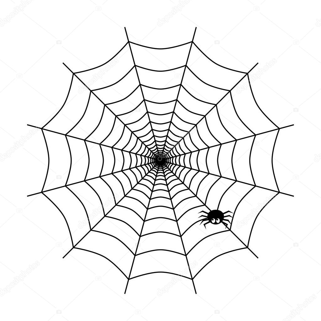 Spider web icon isolated on white background. Vector illustration