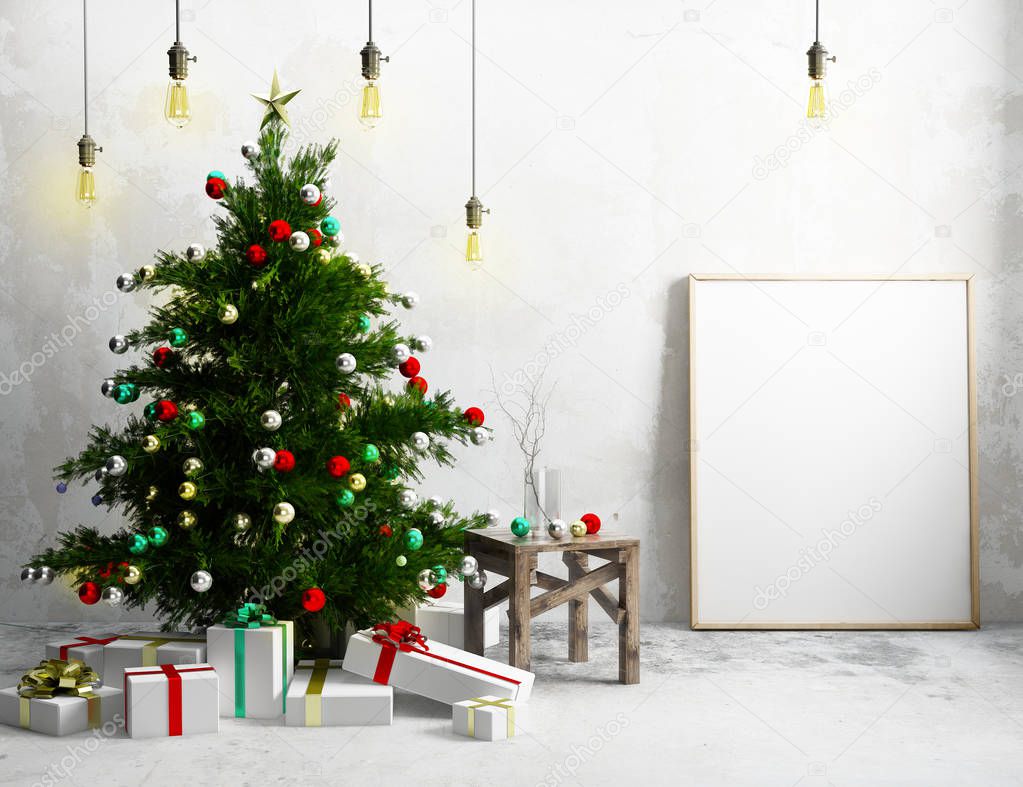 christmas tree with empty space