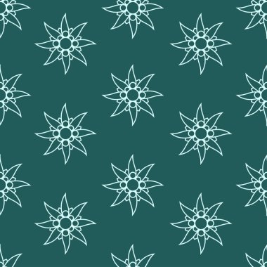 Edelweiss. Edelweiss çiçek ile Botanik desen. Logoya dayalı desen