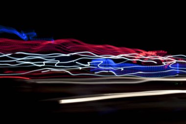 Geceleri soyut Işık Sanatı Fotoğrafçılığı