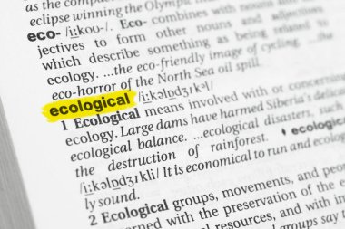 Vurgulanan İngilizce kelime 