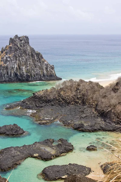 Bella Vista Sulla Baia Porcos Fernando Noronha Brasile Una Giornata — Foto Stock