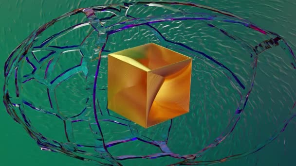 Animation Αφηρημένο Σουρεαλισμός Γεωμετρικές Φόρμες Και Σχήματα Μετατρέπονται — Αρχείο Βίντεο
