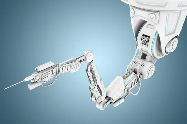 Robotic arm 3d illustration isolated on the background