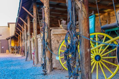 Stables and Horse Harness in Tombstone Arizona clipart