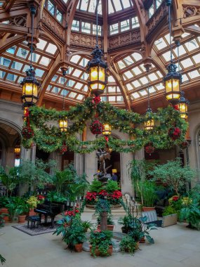 Biltmore Emlak Kış Bahçesi Noel için süslendi