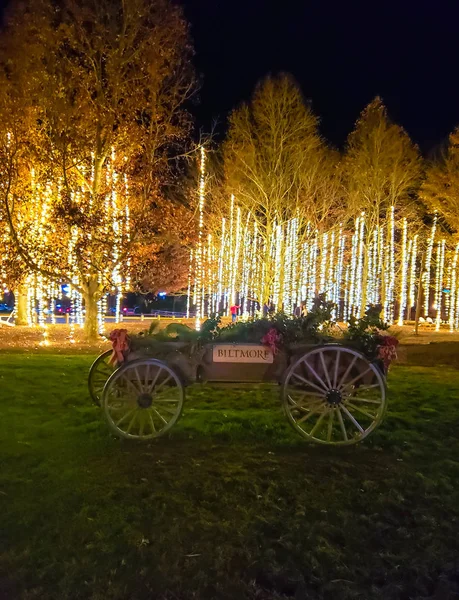 Biltmore Estate Boże Narodzenie Wagon — Zdjęcie stockowe