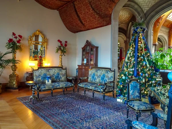 Biltmore Estate Sala de estar para Navidad — Foto de Stock