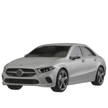 Araç beyaz arkaplanda izole edildi