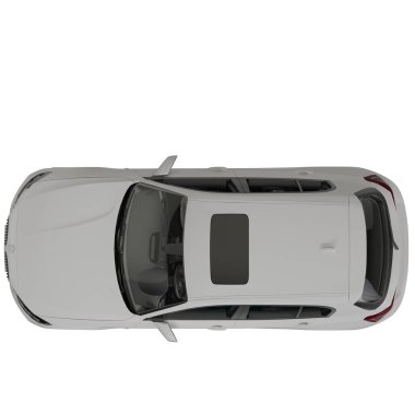 Araç beyaz arkaplanda izole edildi