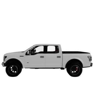 Araç beyaz arkaplanda izole edildi