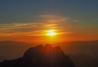 Chiang Mai Chiang Dao yüksek dağlar, Tayland.