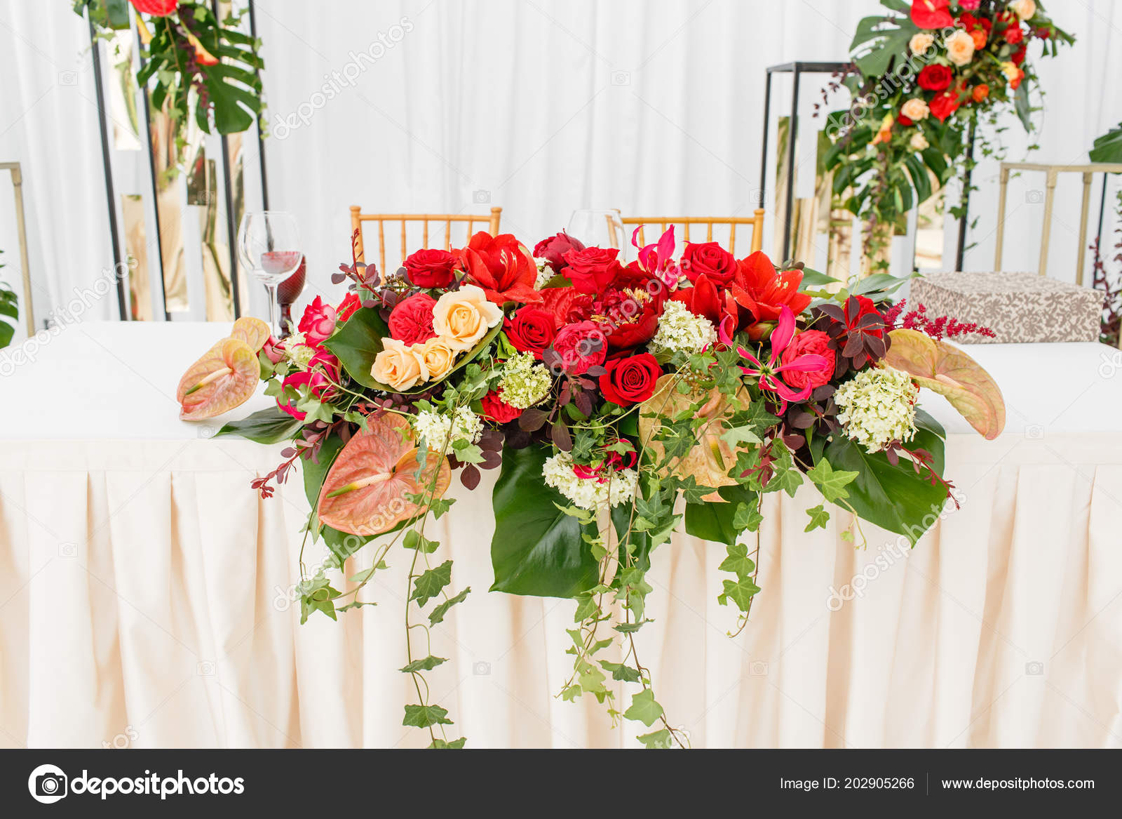 Beautiful Banquet Hall Under A Tent For A Wedding Reception