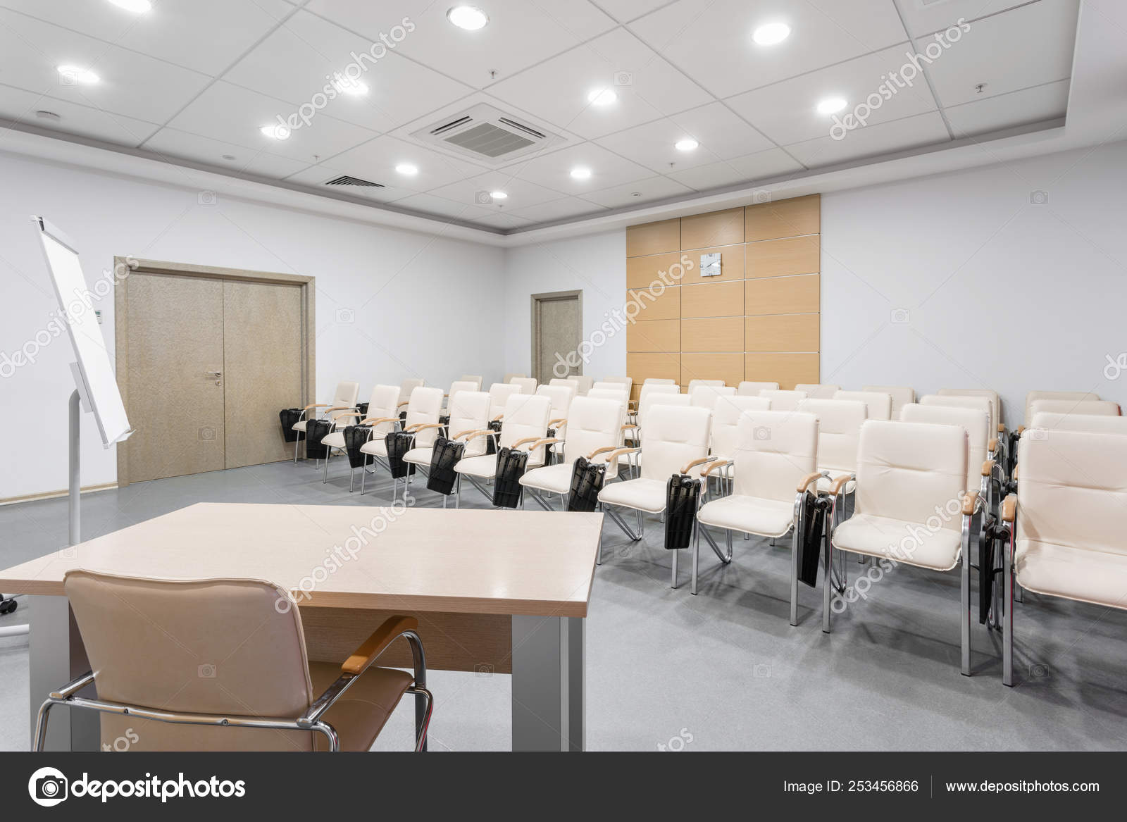 Empty Modern Conference Hall In New Hotel Room For Training