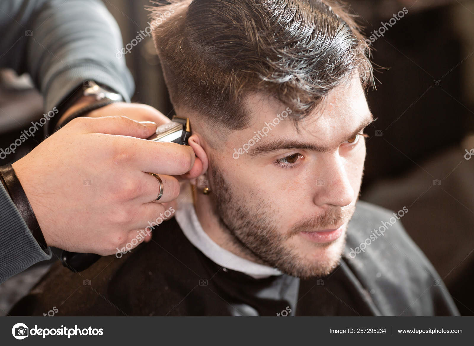 cutting hair with a machine