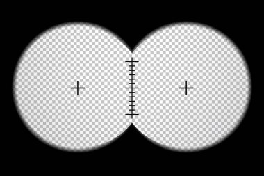 Ölçek, vektör tasarımı ile dürbün çerçeve