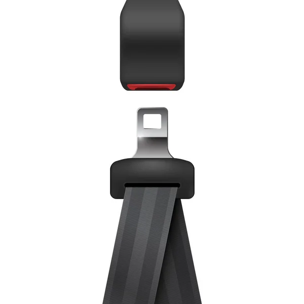 Ilustración Realista Del Cinturón Seguridad Diseño Vectorial Aislado Blanco — Vector de stock