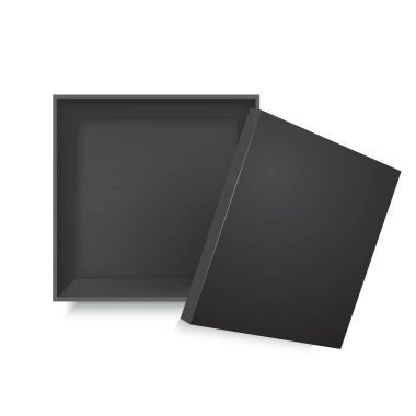 Kara kutu kapak, üstten görünüm, vektör çizim ile