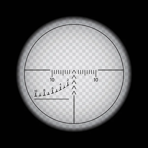 Optical Sight Plain Background Vector Illustration Sniper Sight — Stock Vector