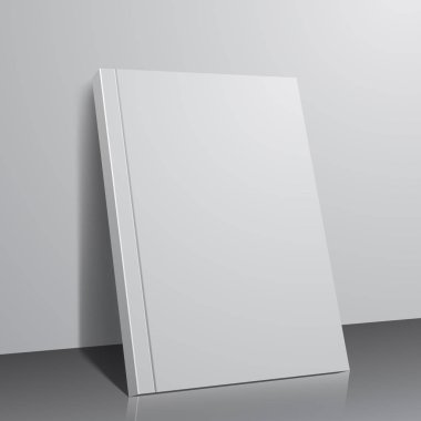 Kitap şablonu, üç boyutlu vektör kitap kapağı tasarımı 