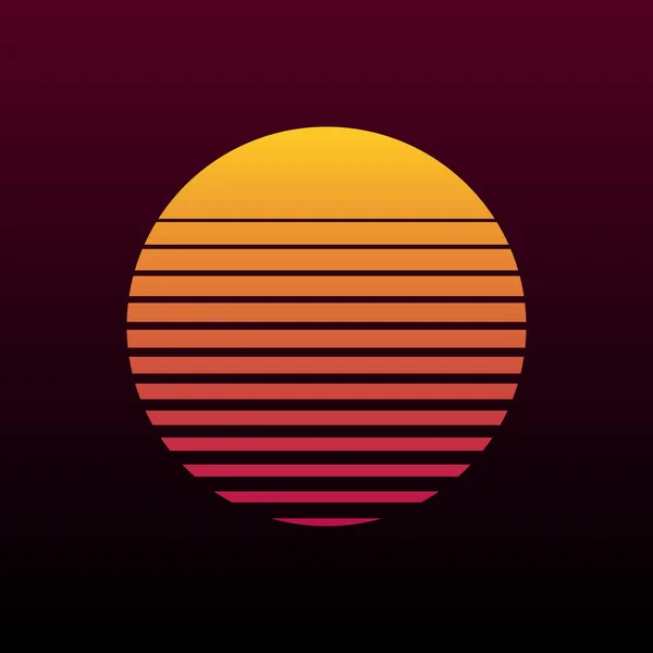 Fondo Retro Abstracto Los Con Ilustración Del Sol — Vector de stock