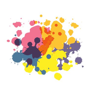 Parlak renkler İmitasyon arka plan boyama. Sıcak sezon kartpostal, el ilanları, davetiye, tebrik kartı, satış için renkli şablonu. Vektör çizim.