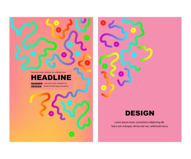 Renkli soyut tasarım arka plan. Afiş, poster, kapak, el ilanı, web için vektör çizim.