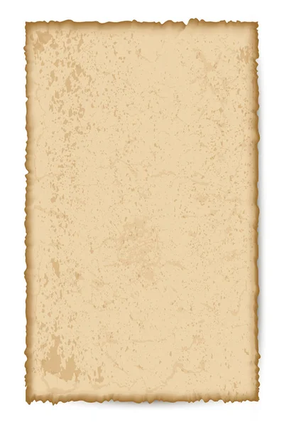 Vieux Papier Isolé Sur Fond Blanc Illustration Vectorielle Parchemin — Image vectorielle