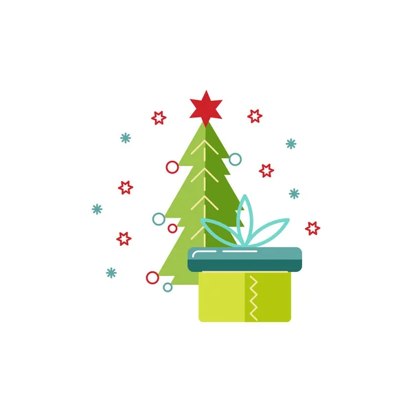 Frohe Weihnachten Und Ein Gutes Neues Jahr Kartenvektorillustration Design Element — Stockvektor