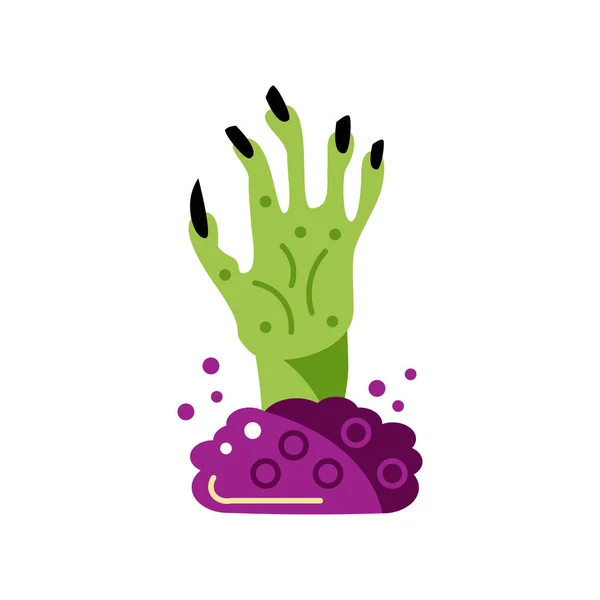 Zombie Mano Como Logotipo Icono Ilustración Vectorial Aislada Sobre Fondo — Archivo Imágenes Vectoriales
