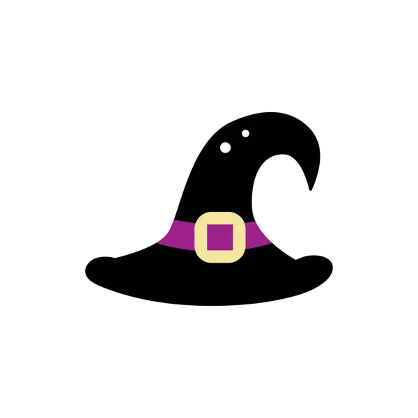 Sombrero Bruja Como Logotipo Icono Ilustración Vectorial Aislada Sobre Fondo — Vector de stock