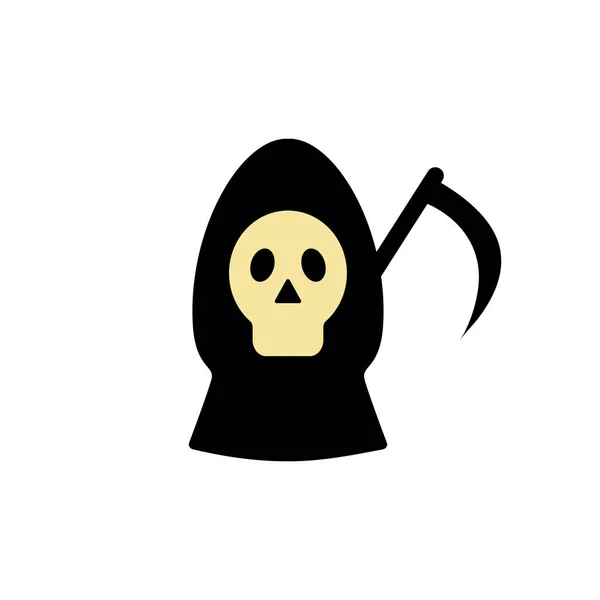 Смерть Жнец Душ Символ Логотип Икона Векторная Иллюстрация Изолирована Белом — стоковый вектор