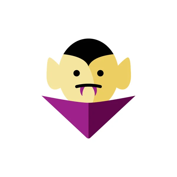 Cabeça Vampiro Como Logotipo Ícone Ilustração Vetorial Isolada Sobre Fundo —  Vetores de Stock