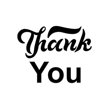 El yazısıyla yazılmış mektuplar. Beyaz arka plan için teşekkürler. Şükran Günü için harika, kart, el ilanı. Vektör illüstrasyonu.