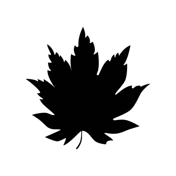 カエデの葉のシルエット ベクトルイラスト 白を基調としたデザイン要素 — ストックベクタ