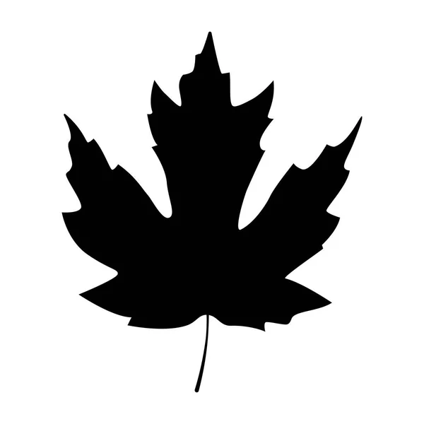 カエデの葉のシルエット ベクトルイラスト 白を基調としたデザイン要素 — ストックベクタ