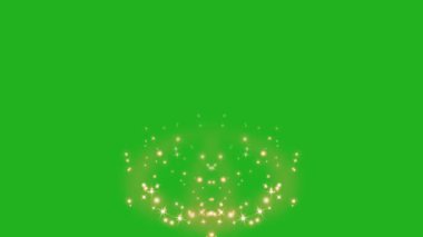 Işıldayan aynalı altın parıltılar yeşil ekran arka planda birleşiyor. Lüks temalar, şenlikli kutlamalar ve zarif görsel efektler için mükemmel..