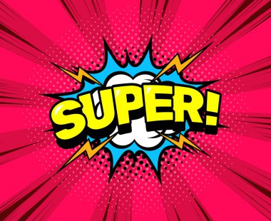 Çizgi roman ifade konuşma balonları, serin patlama ve kaza ses efektleri, noktalı resim yazdırma doku