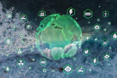 Çevre teknolojisi konsepti. Sürdürülebilir kalkınma hedefleri. SDG 'ler.